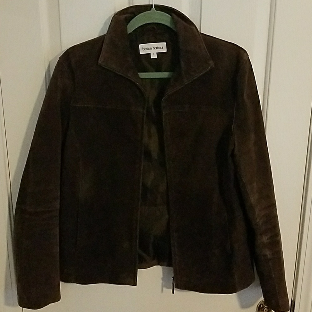 Brown leather jacket
